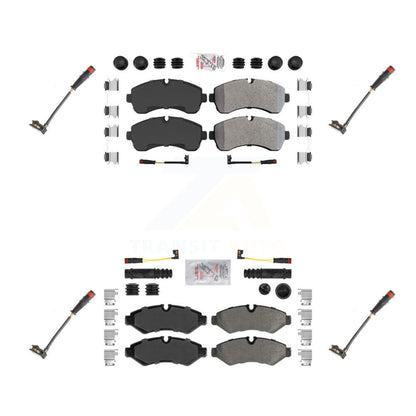 Ceramic Brake Pads & Extra Wear Sensor Front Rear Kit For Mercedes-Benz Sprinter