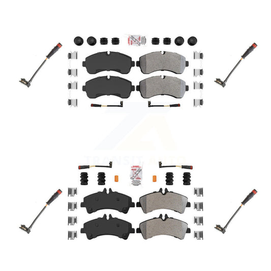 Ceramic Brake Pads Extra Wear Sensor Front Rear Kit For Dodge Sprinter 3500 3.0L