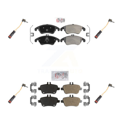 Ceramic Disc Brake Pads And Wear Sensors Front Rear Kit For Mercedes-Benz SLK350