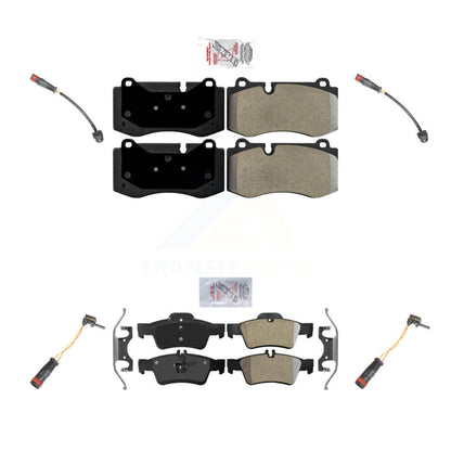 Ceramic Brake Pad & Wear Sensor Front Rear Kit For Mercedes-Benz S550 S450 CL550