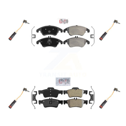 Ceramic Brake Pads Wear Sensor Front Rear Kit For Mercedes-Benz E350 E250 CLS400