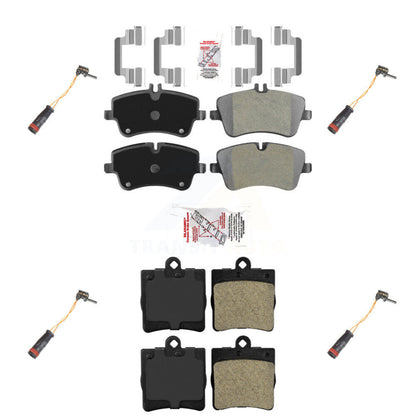 Ceramic Disc Brake Pads & Wear Sensor Front Rear Kit For Mercedes-Benz C230 C240