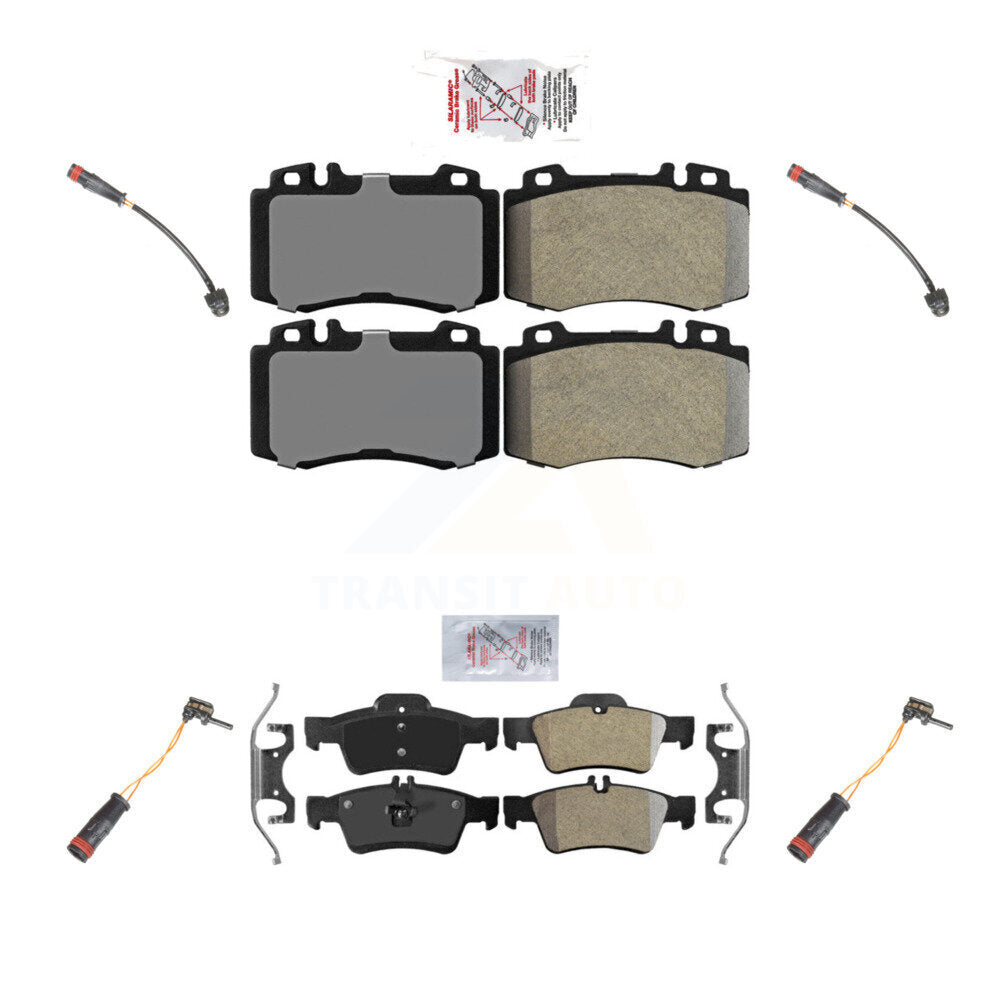 Ceramic Brake Pads Wear Sensor Front Rear Kit For 03-06 Mercedes-Benz SL500 5.0L