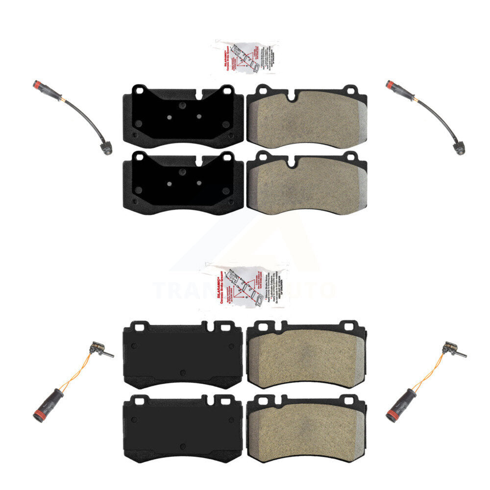 Ceramic Disc Brake Pads And Wear Sensors Front Rear Kit For Mercedes-Benz S600