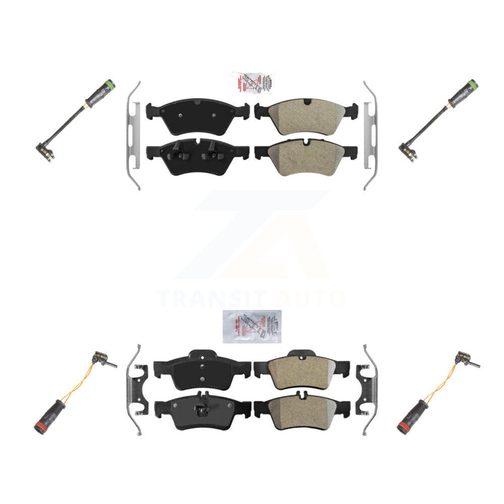 Ceramic Disc Brake Pads And Wear Sensors Front Rear Kit For Mercedes-Benz E550
