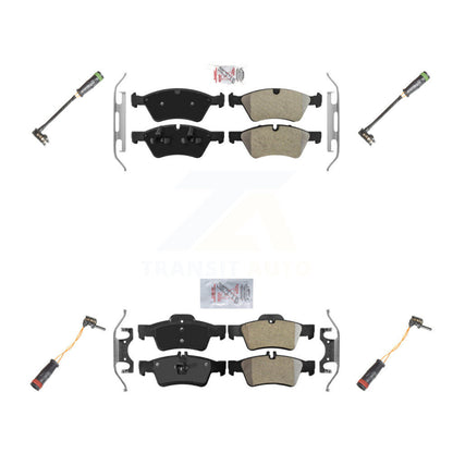 Ceramic Disc Brake Pads And Wear Sensors Front Rear Kit For Mercedes-Benz E550
