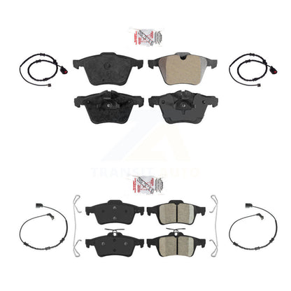 Ceramic Disc Brake Pads And Wear Sensors Front Rear Kit For Jaguar XJ