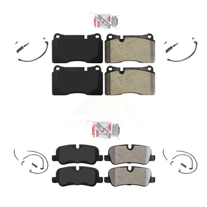 Ceramic Disc Brake Pads And Wear Sensors Front Rear Kit For Land Rover Range