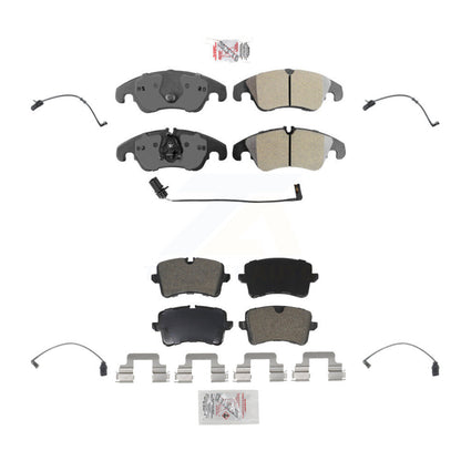 Ceramic Disc Brake Pad & Extra Wear Sensor Front Rear Kit For Audi A7 Quattro A6