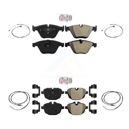 Ceramic Disc Brake Pads And Wear Sensors Front Rear Kit For BMW Z4