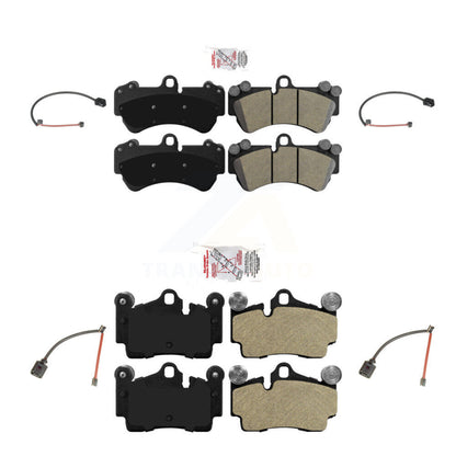 Ceramic Disc Brake Pads And Wear Sensors Front Rear Kit For Porsche Cayenne