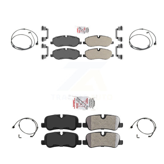 Ceramic Disc Brake Pad And Wear Sensor Front Rear Kit For Land Rover Range Sport