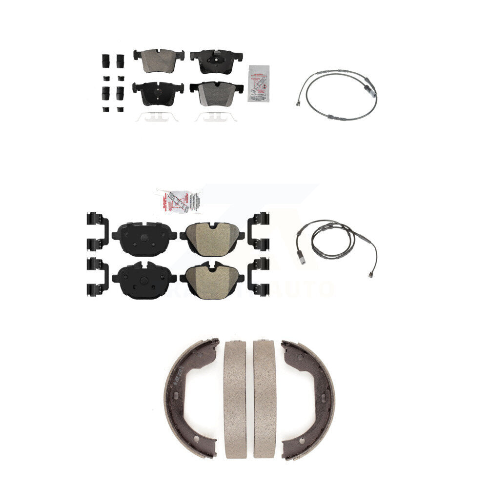 Ceramic Brake Pad And Wear Sensor Front Rear Kit (5Pc) For 2011 BMW X3 xDrive28i