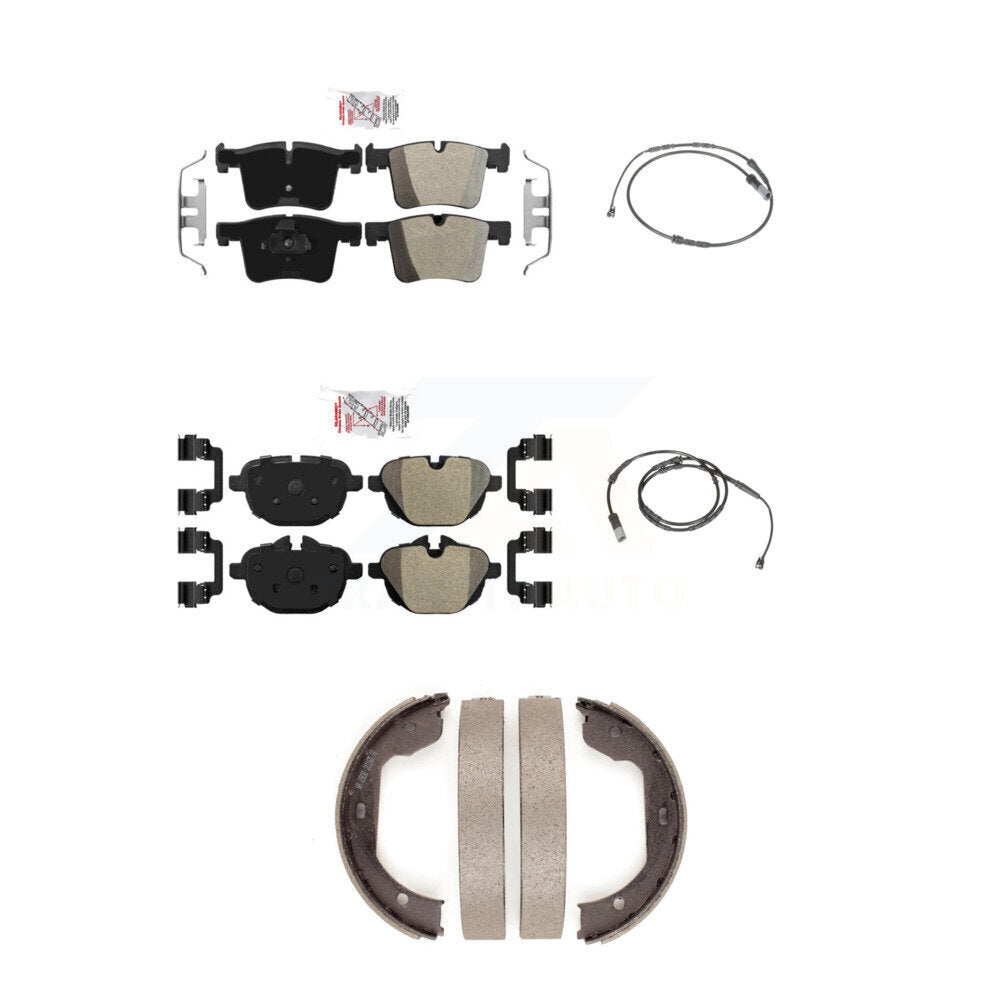 Ceramic Brake Pad And Wear Sensor Front Rear Kit (5Pc) For 2011 BMW X3 xDrive28i