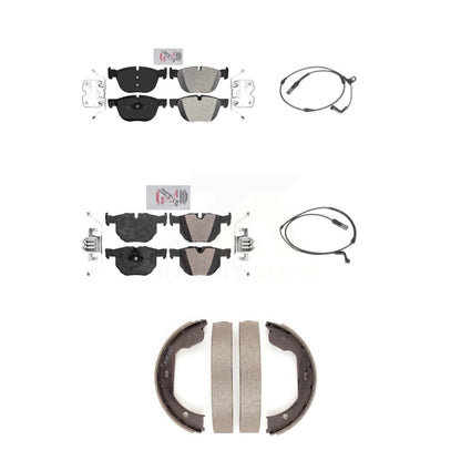 Ceramic Disc Brake Pads And Wear Sensors Front Rear Kit (5Pc) For BMW X5 X6