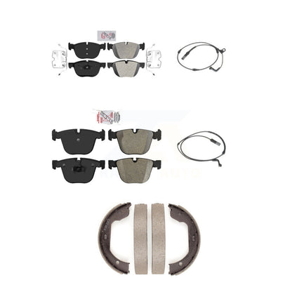 Ceramic Disc Brake Pads And Wear Sensors Front Rear Kit (5Pc) For BMW X5 X6