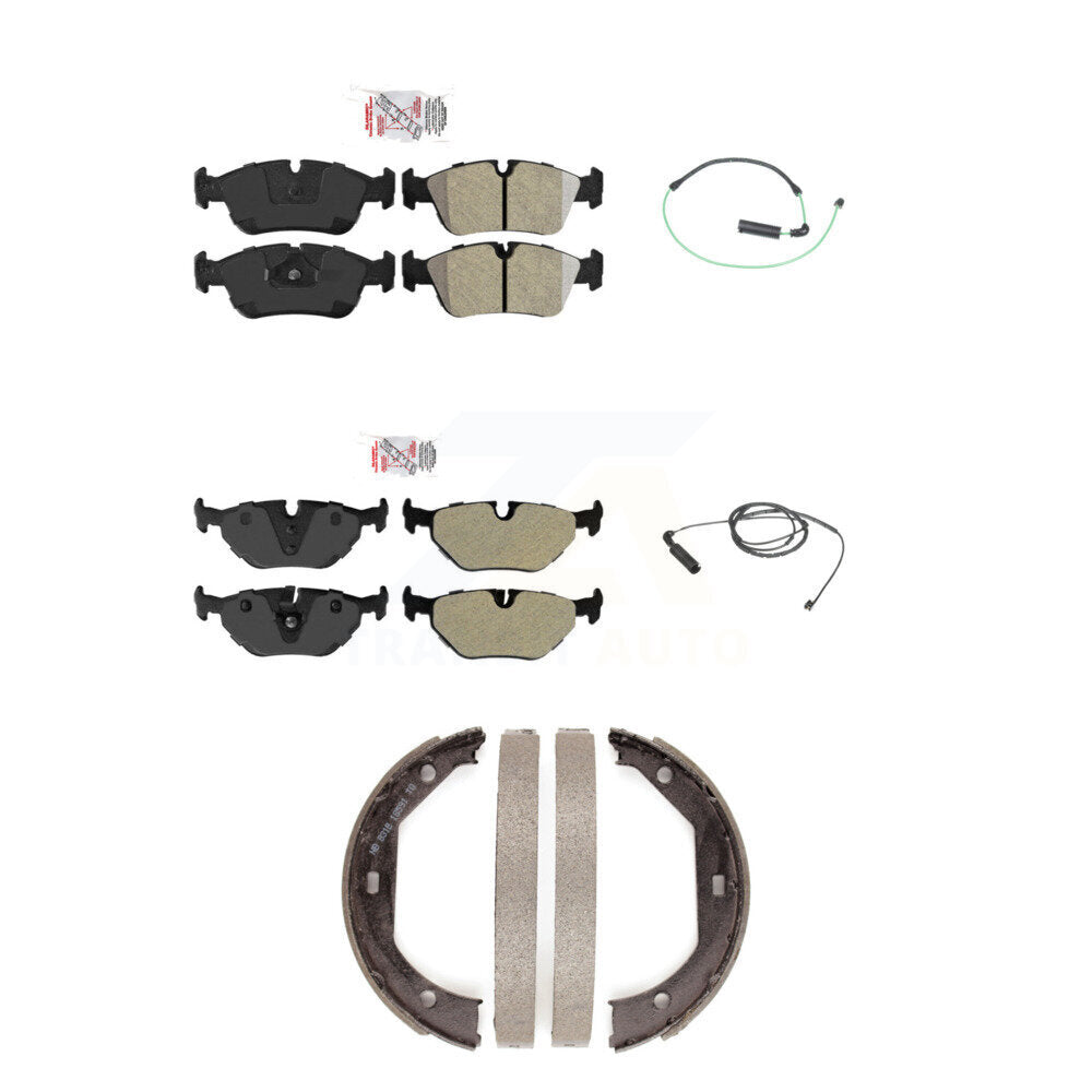 Ceramic Brake Pads Wear Sensor Front Rear Kit (5Pc) For 2001-2005 BMW 325xi 2.5L