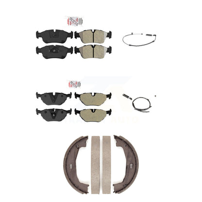 Ceramic Disc Brake Pads And Wear Sensors Front Rear Kit (5Pc) For BMW Z4