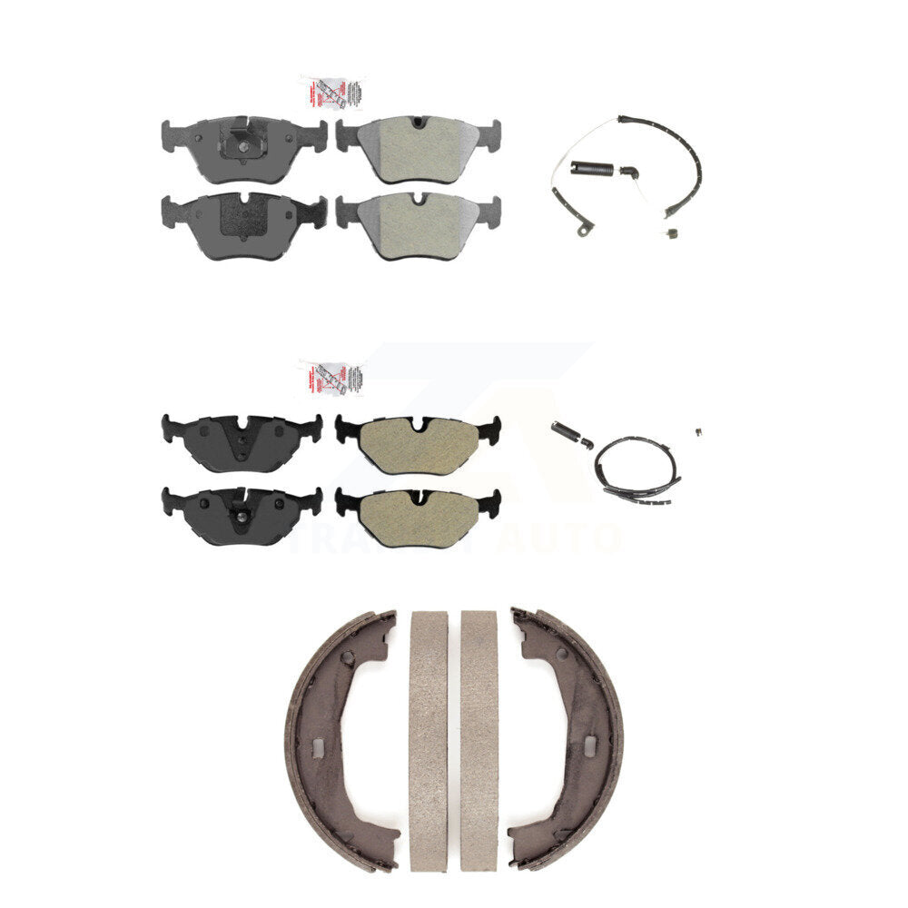 Ceramic Disc Brake Pads And Wear Sensors Front Rear Kit (5Pc) For BMW Z4