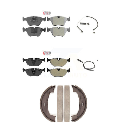 Ceramic Disc Brake Pads And Wear Sensors Front Rear Kit (5Pc) For BMW Z4