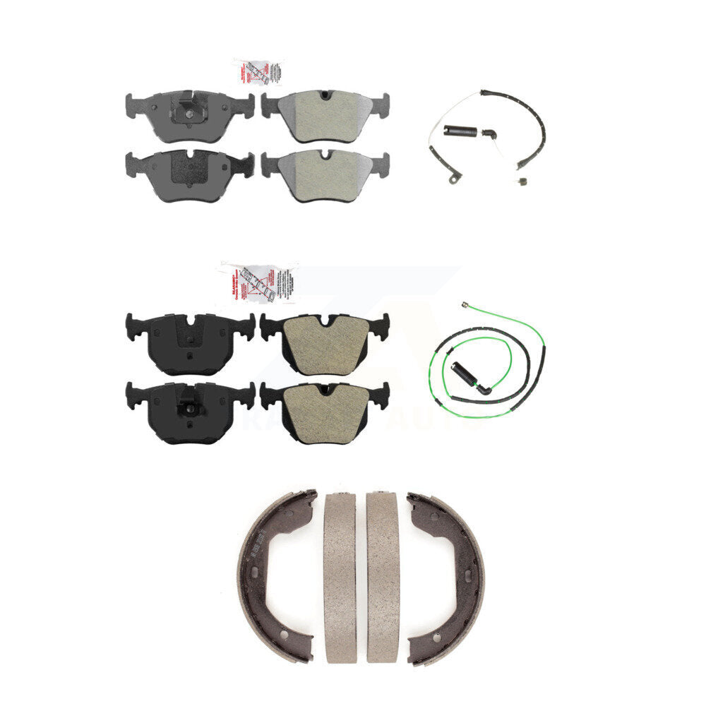 Ceramic Disc Brake Pads And Wear Sensors Front Rear Kit (5Pc) For BMW Z4