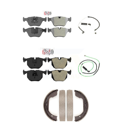 Ceramic Disc Brake Pads And Wear Sensors Front Rear Kit (5Pc) For BMW Z4