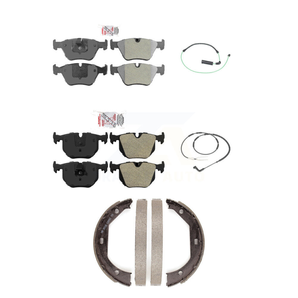 Ceramic Disc Brake Pads Wear Sensor Front Rear Kit (5Pc) For 2005 BMW 330xi 3.0L