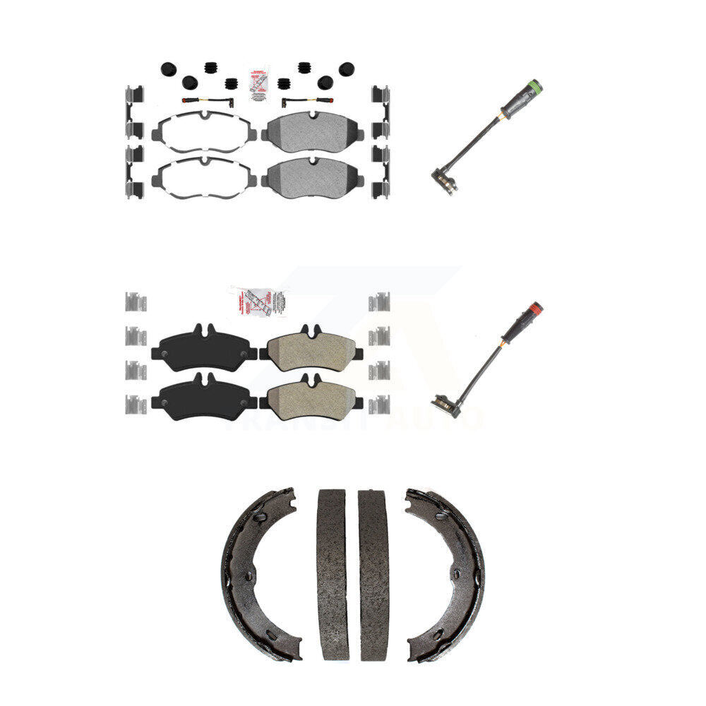 Ceramic Brake Pad Extra Wear Sensor Front Rear Kit (5Pc) For Sprinter 2500 Dodge