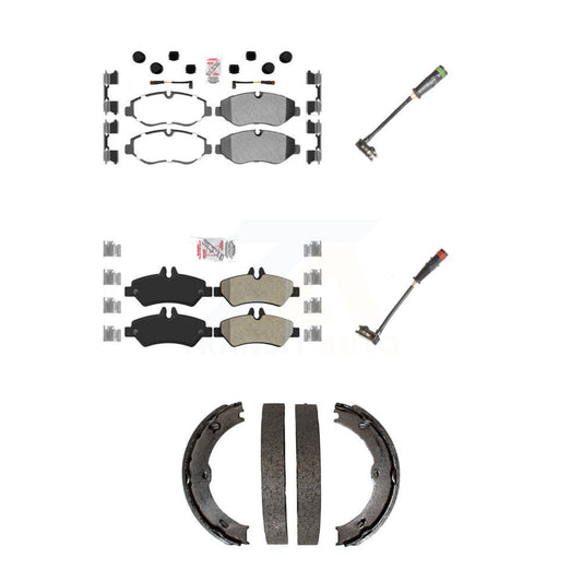 Ceramic Brake Pad Extra Wear Sensor Front Rear Kit (5Pc) For Sprinter 2500 Dodge