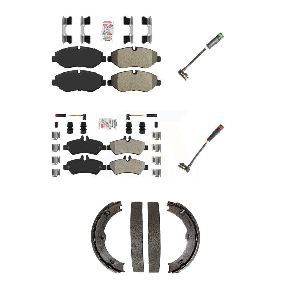 Ceramic Brake Pad Extra Wear Sensor Front Rear Kit (5Pc) For Sprinter 2500 Dodge