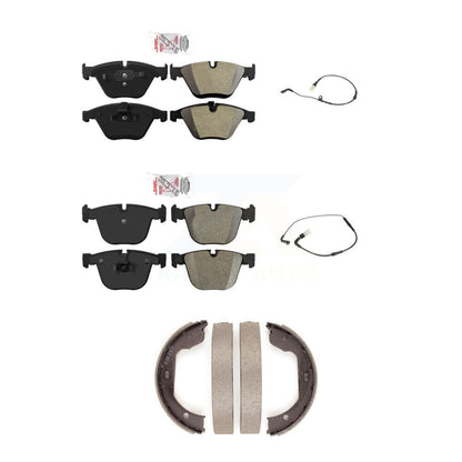 Ceramic Disc Brake Pads Wear Sensor Front Rear Kit (5Pc) For BMW 550i 545i 645Ci