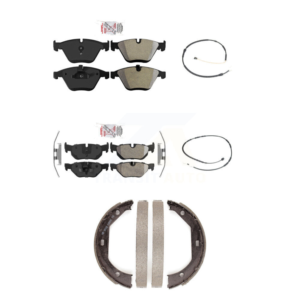 Ceramic Disc Brake Pads And Wear Sensor Front Rear Kit (5Pc) For BMW 328i xDrive