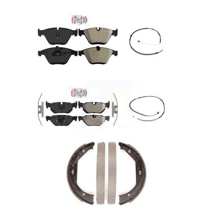 Ceramic Disc Brake Pads And Wear Sensor Front Rear Kit (5Pc) For BMW 328i xDrive