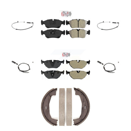 Ceramic Disc Brake Pads And Wear Sensors Front Rear Kit (7Pc) For BMW Z4