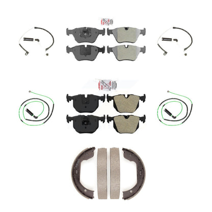 Ceramic Disc Brake Pads And Wear Sensors Front Rear Kit (7Pc) For BMW Z4
