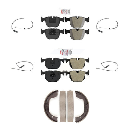 Ceramic Disc Brake Pads And Wear Sensors Front Rear Kit (7Pc) For BMW X5