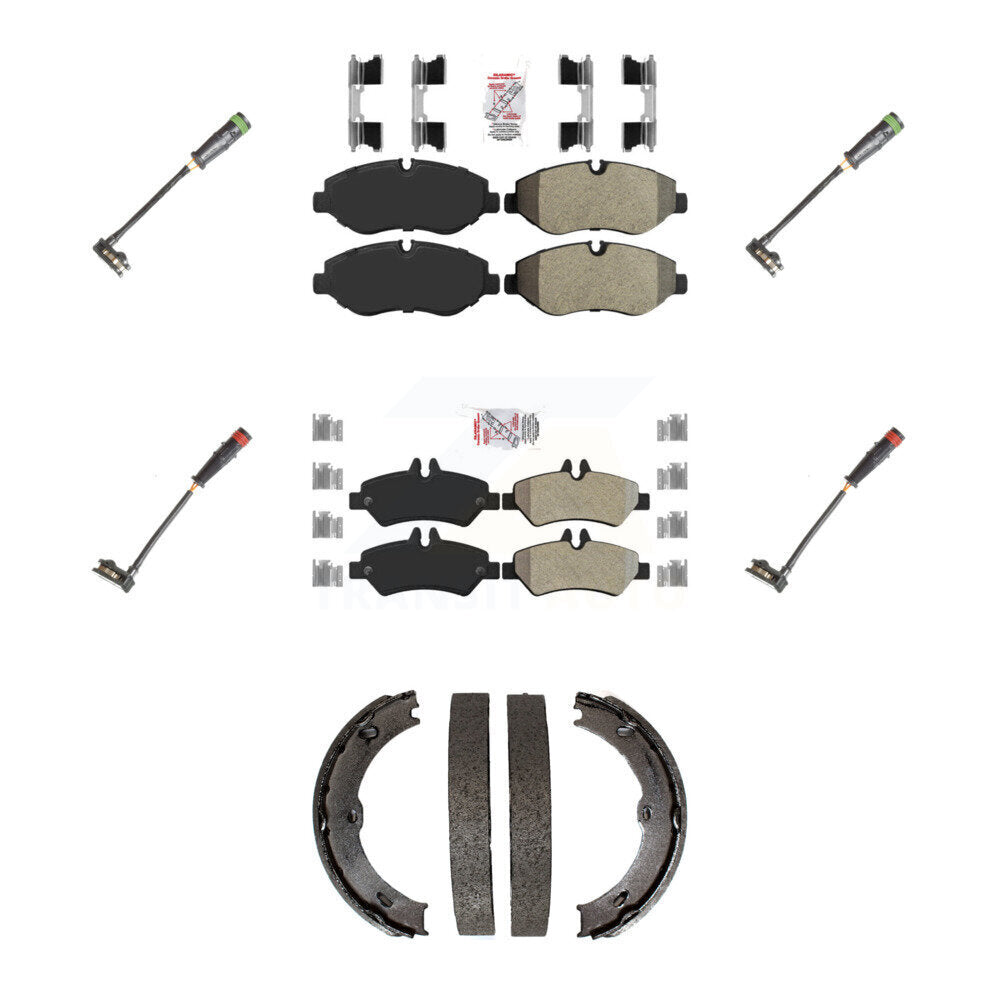 Ceramic Disc Brake Pads Wear Sensor Front Rear Kit (7Pc) For Sprinter 2500 Dodge