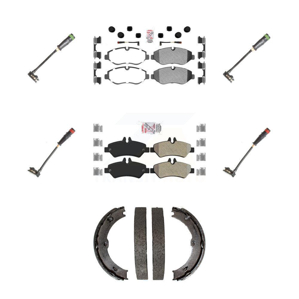 Ceramic Brake Pad Extra Wear Sensor Front Rear Kit (7Pc) For Sprinter 2500 Dodge