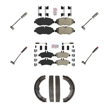 Ceramic Brake Pad Extra Wear Sensor Front Rear Kit (7Pc) For Sprinter 2500 Dodge