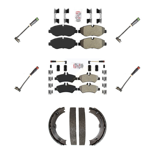 Ceramic Brake Pad Extra Wear Sensor Front Rear Kit (7Pc) For Sprinter 2500 Dodge