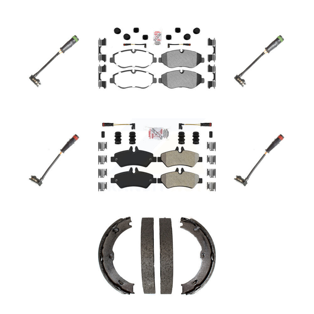 Ceramic Brake Pad Extra Wear Sensor Front Rear Kit (7Pc) For Sprinter 2500 Dodge