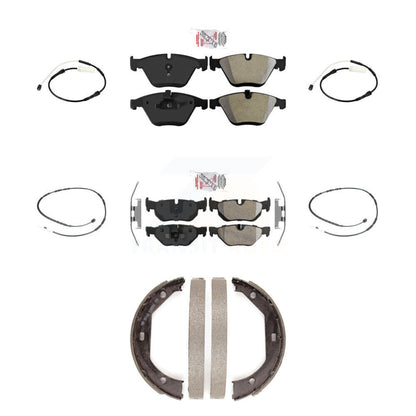 Ceramic Disc Brake Pads And Wear Sensor Front Rear Kit (7Pc) For BMW 328i xDrive