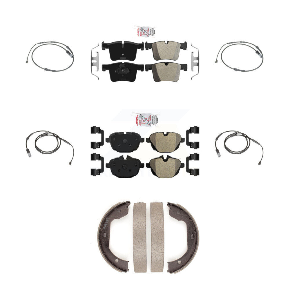 Ceramic Brake Pad And Wear Sensor Front Rear Kit (7Pc) For 2011 BMW X3 xDrive28i