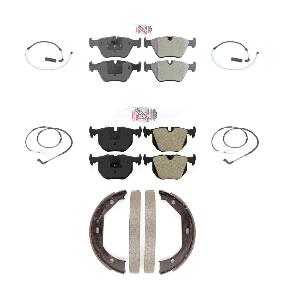 Ceramic Disc Brake Pads Wear Sensor Front Rear Kit (7Pc) For 2005 BMW 330xi 3.0L