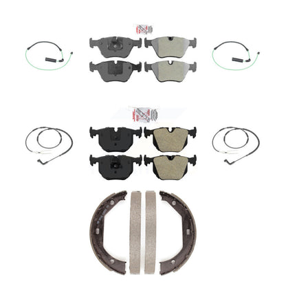 Ceramic Disc Brake Pads Wear Sensor Front Rear Kit (7Pc) For 2005 BMW 330xi 3.0L