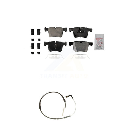 Ceramic Brake Pads Wear Sensor Front Kit For BMW 328i with Black Painted Caliper