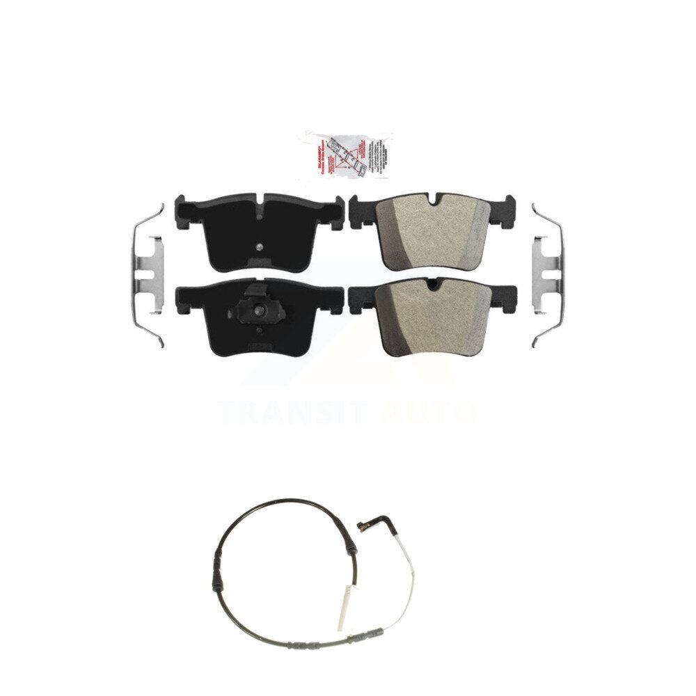 Ceramic Brake Pads Wear Sensor Front Kit For BMW 328i with Black Painted Caliper