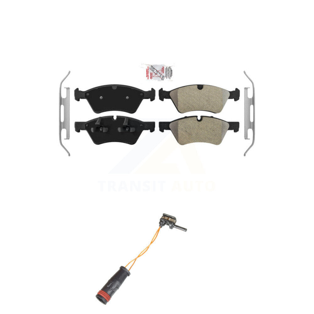 Ceramic Disc Brake Pads And Wear Sensors Front Kit For Mercedes-Benz E350 AWD