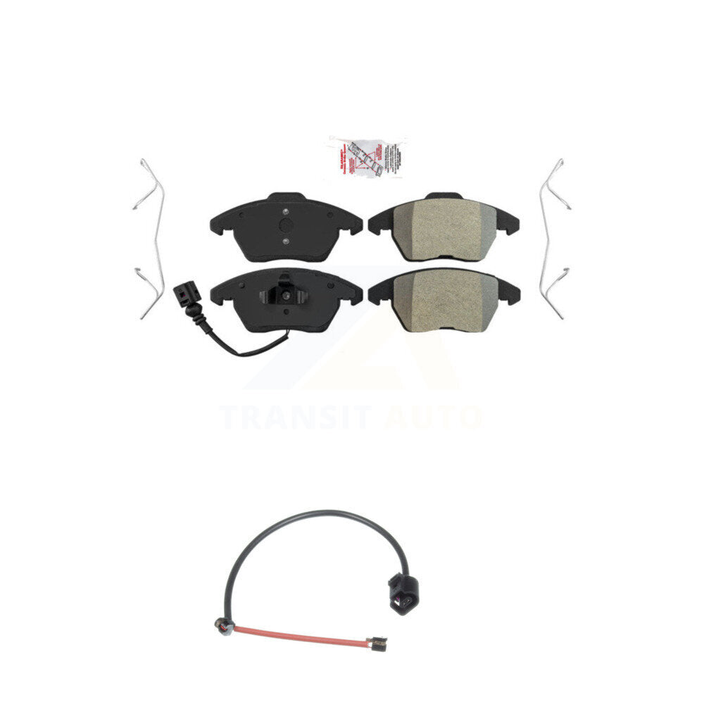 Ceramic Disc Brake Pads Wear Sensor Front Kit For 2012-2013 Audi TT Quattro 2.0L