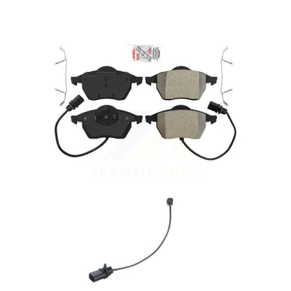 Ceramic Disc Brake Pads And Extra Wear Sensors Front Kit For Volkswagen Passat